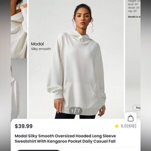 NWT Small White Oversized Hoodie